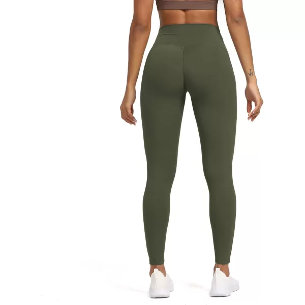 Aoxjox High Waisted Workout Leggings for Women Tummy Control High Rise Scrunch Buttery Soft Scarlett Yoga Pants 27quotOlive Green