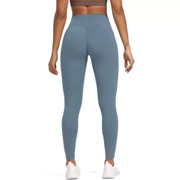 Aoxjox High Waisted Workout Leggings for Women Tummy Control High Rise Scrunch Buttery Soft Scarlett Yoga Pants 27quotSteel Blue