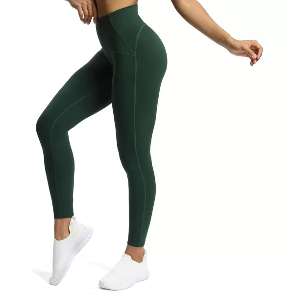 Aoxjox High Waisted Workout Leggings for Women Tummy Control High Rise Scrunch Buttery Soft Scarlett Yoga Pants 27quotStorm Green