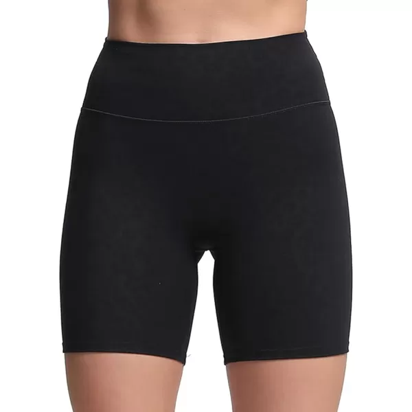 Aoxjox Trinity Workout Biker Shorts for Women Tummy Control High Waisted Exercise Athletic Gym Running Yoga Shorts 6quotBlack Leopard Print