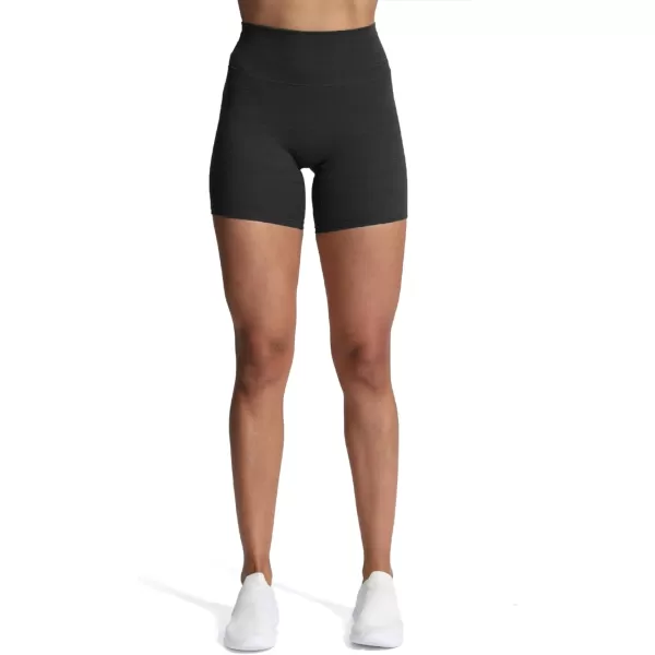 Aoxjox Trinity Workout Biker Shorts for Women Tummy Control High Waisted Exercise Athletic Gym Running Yoga Shorts 6quotBlack Marl