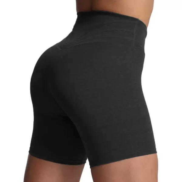 Aoxjox Trinity Workout Biker Shorts for Women Tummy Control High Waisted Exercise Athletic Gym Running Yoga Shorts 6quotBlack Marl