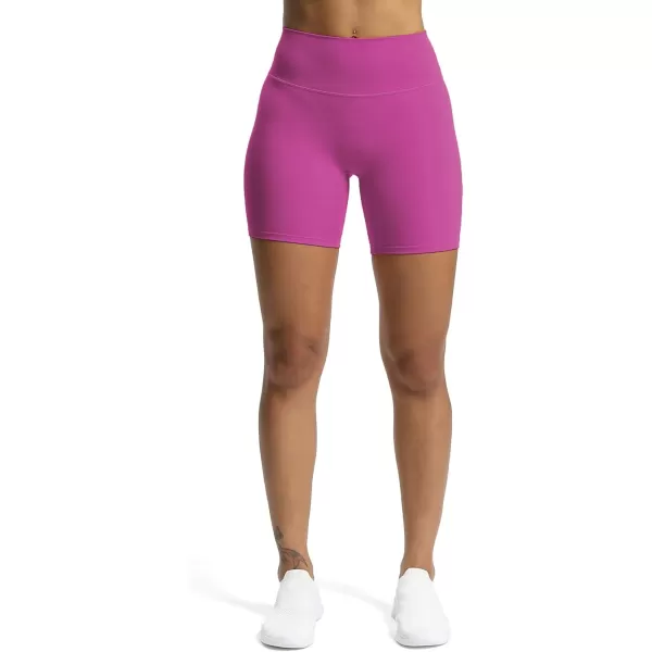 Aoxjox Trinity Workout Biker Shorts for Women Tummy Control High Waisted Exercise Athletic Gym Running Yoga Shorts 6quotCattleya Purple
