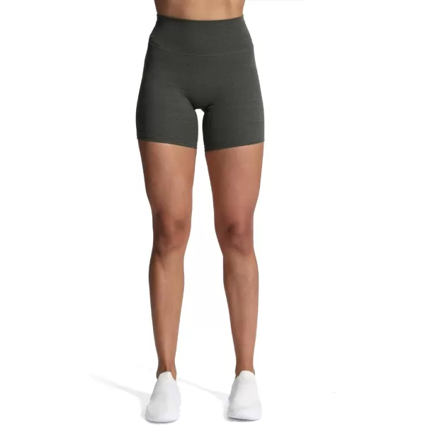 Aoxjox Trinity Workout Biker Shorts for Women Tummy Control High Waisted Exercise Athletic Gym Running Yoga Shorts 6quotDeep Depths Marl