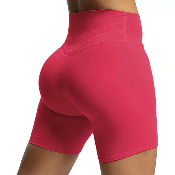 Aoxjox Trinity Workout Biker Shorts for Women Tummy Control High Waisted Exercise Athletic Gym Running Yoga Shorts 6quotLove Potion