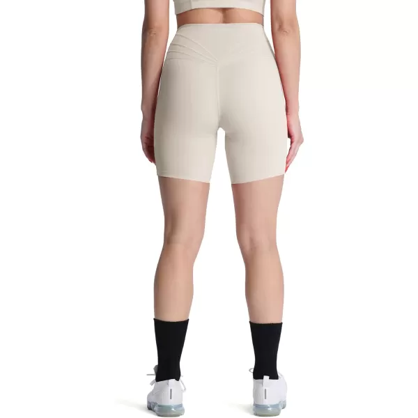 Aoxjox Trinity Workout Biker Shorts for Women Tummy Control High Waisted Exercise Athletic Gym Running Yoga Shorts 6quotMink