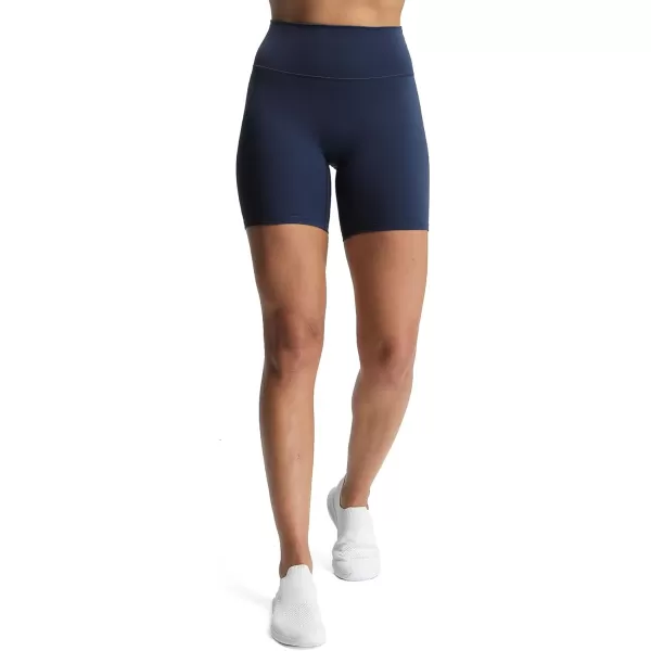 Aoxjox Trinity Workout Biker Shorts for Women Tummy Control High Waisted Exercise Athletic Gym Running Yoga Shorts 6quotNavy