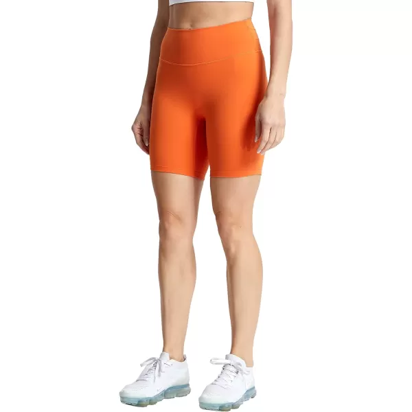 Aoxjox Trinity Workout Biker Shorts for Women Tummy Control High Waisted Exercise Athletic Gym Running Yoga Shorts 6quotOrange