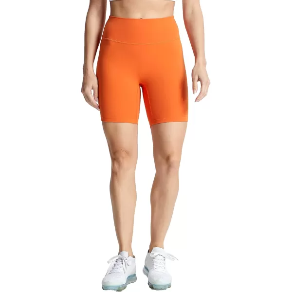 Aoxjox Trinity Workout Biker Shorts for Women Tummy Control High Waisted Exercise Athletic Gym Running Yoga Shorts 6quotOrange