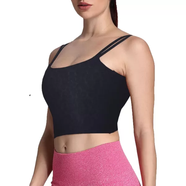 Aoxjox Womens Workout Sports Bras Fitness Padded Backless Yoga Crop Tank Top Twist Back CamiBlack Leopard Print