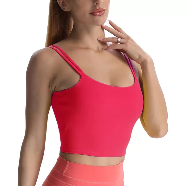 Aoxjox Womens Workout Sports Bras Fitness Padded Backless Yoga Crop Tank Top Twist Back CamiLove Potion