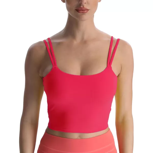 Aoxjox Womens Workout Sports Bras Fitness Padded Backless Yoga Crop Tank Top Twist Back CamiLove Potion