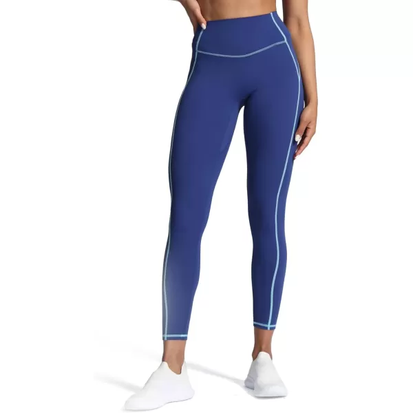 Aoxjox Workout Leggings for Women High Waisted Exercise Athletic Gym Fitness Yoga Lined Leggings 26Bellwether Blue Spun Sugar