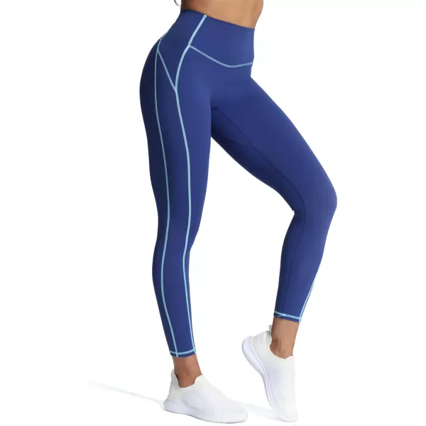Aoxjox Workout Leggings for Women High Waisted Exercise Athletic Gym Fitness Yoga Lined Leggings 26Bellwether Blue Spun Sugar