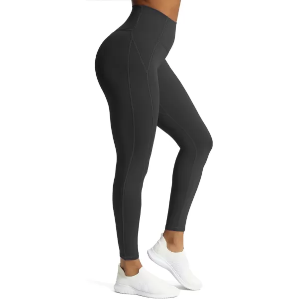 Aoxjox Workout Leggings for Women High Waisted Exercise Athletic Gym Fitness Yoga Lined Leggings 26Black