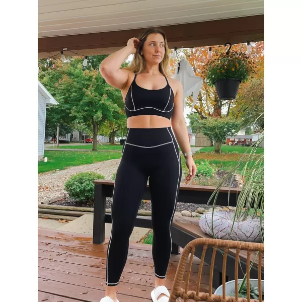 Aoxjox Workout Leggings for Women High Waisted Exercise Athletic Gym Fitness Yoga Lined Leggings 26Black Mink