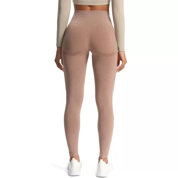 Aoxjox Workout Seamless Leggings for Women Smile Contour High Waisted Gym Yoga Pants TightsA Beaver Marl