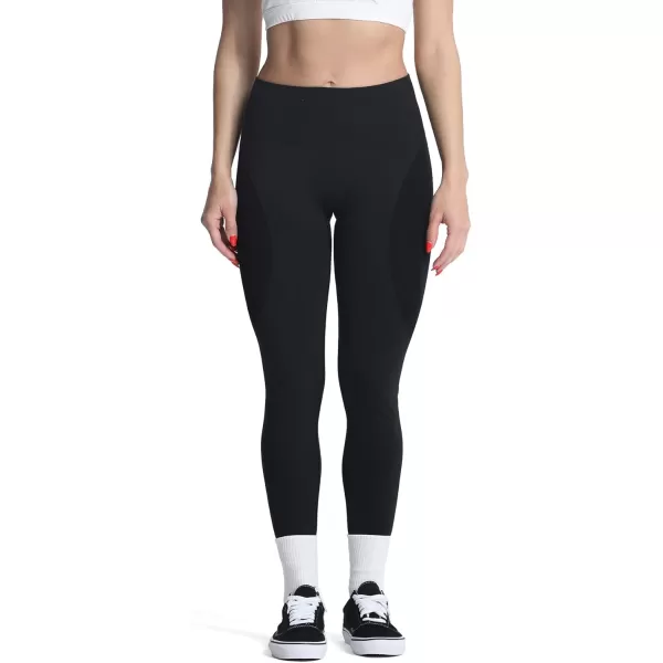 Aoxjox Workout Seamless Leggings for Women Smile Contour High Waisted Gym Yoga Pants TightsA Blacknot Squat Proof  a Bit See Through
