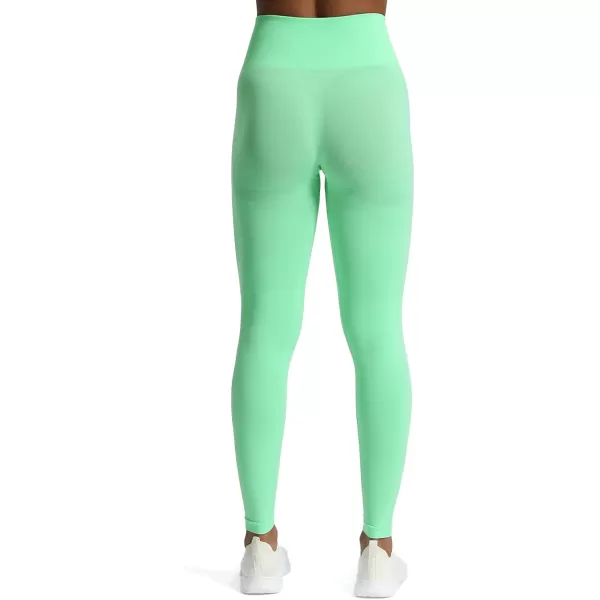Aoxjox Workout Seamless Leggings for Women Smile Contour High Waisted Gym Yoga Pants TightsA Cabbage Green Marl Not Squat Proof