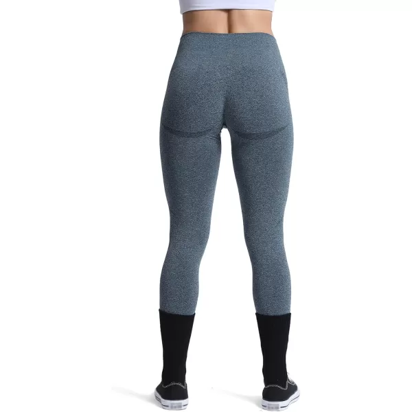 Aoxjox Workout Seamless Leggings for Women Smile Contour High Waisted Gym Yoga Pants TightsA Deep Teal Marl