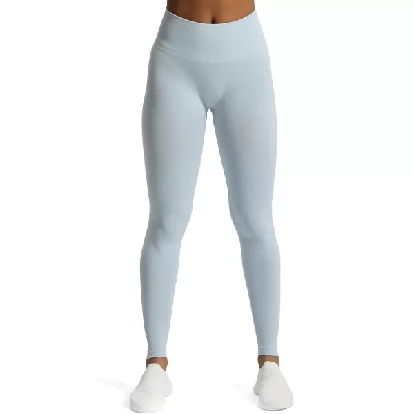 Aoxjox Workout Seamless Leggings for Women Smile Contour High Waisted Gym Yoga Pants TightsA Kentucky Blue Marl