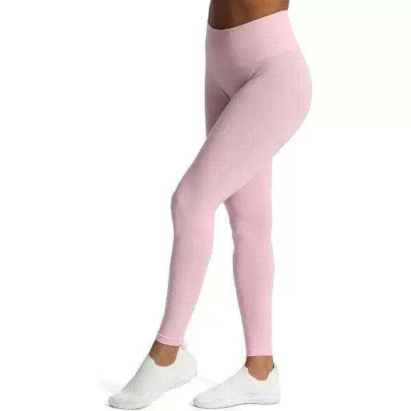 Aoxjox Workout Seamless Leggings for Women Smile Contour High Waisted Gym Yoga Pants TightsA Lilac Pink Marl Not Squat Proof