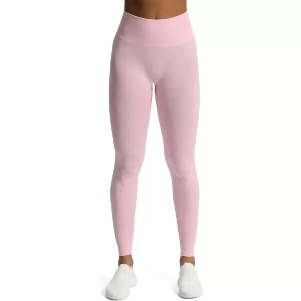 Aoxjox Workout Seamless Leggings for Women Smile Contour High Waisted Gym Yoga Pants TightsA Lilac Pink Marl Not Squat Proof