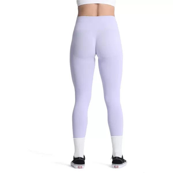 Aoxjox Workout Seamless Leggings for Women Smile Contour High Waisted Gym Yoga Pants TightsA Purple Heather Marl See Through But Very Cut