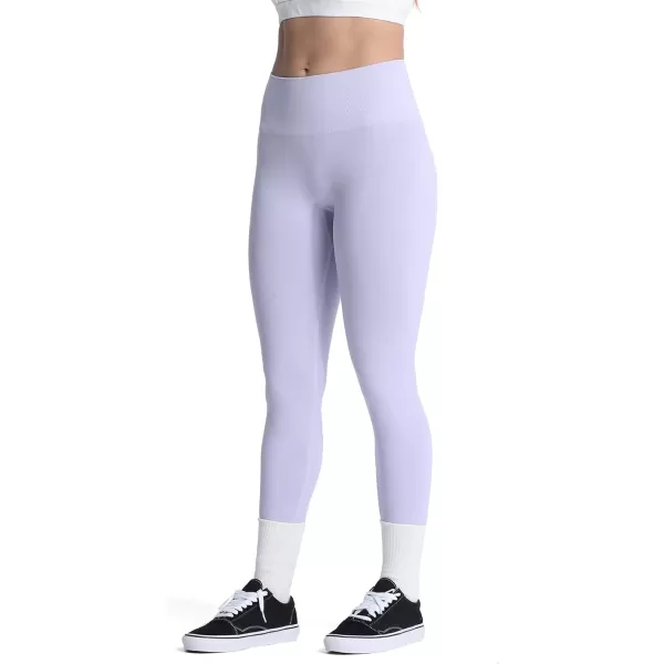 Aoxjox Workout Seamless Leggings for Women Smile Contour High Waisted Gym Yoga Pants TightsA Purple Heather Marl See Through But Very Cut