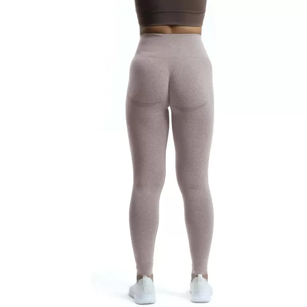 Aoxjox Workout Seamless Leggings for Women Smile Contour High Waisted Gym Yoga Pants TightsA Satellite Marl