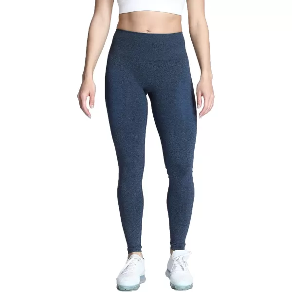 Aoxjox Workout Seamless Leggings for Women Smile Contour High Waisted Gym Yoga Pants TightsB Navy Marl