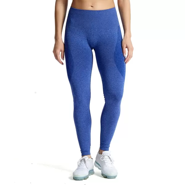 Aoxjox Workout Seamless Leggings for Women Smile Contour High Waisted Gym Yoga Pants TightsElectric Blue Marl