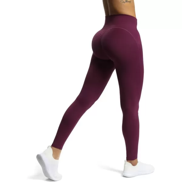 Aoxjox High Waisted Workout Leggings for Women Tummy Control High Rise Scrunch Buttery Soft Scarlett Yoga Pants 27quotDark Purple