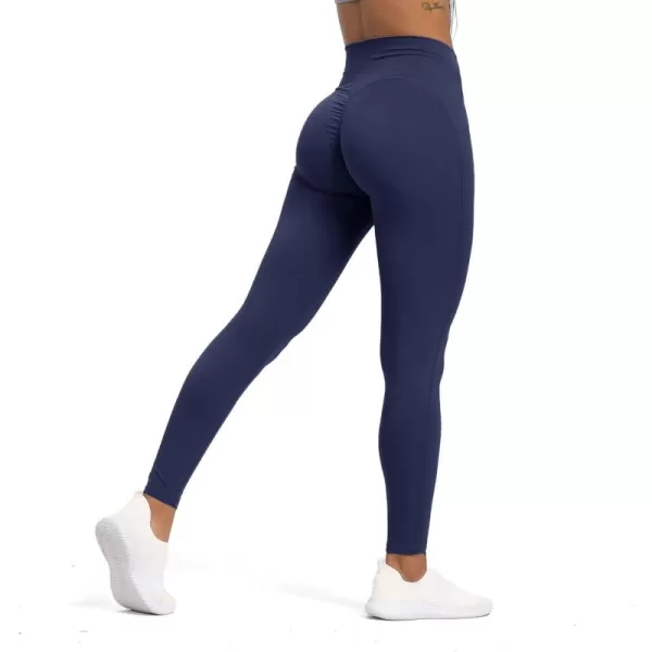 Aoxjox High Waisted Workout Leggings for Women Tummy Control High Rise Scrunch Buttery Soft Scarlett Yoga Pants 27quotNavy
