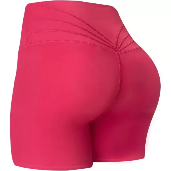 Aoxjox Trinity Workout Biker Shorts for Women Tummy Control High Waisted Exercise Athletic Gym Running Yoga Shorts 6quotLove Potion
