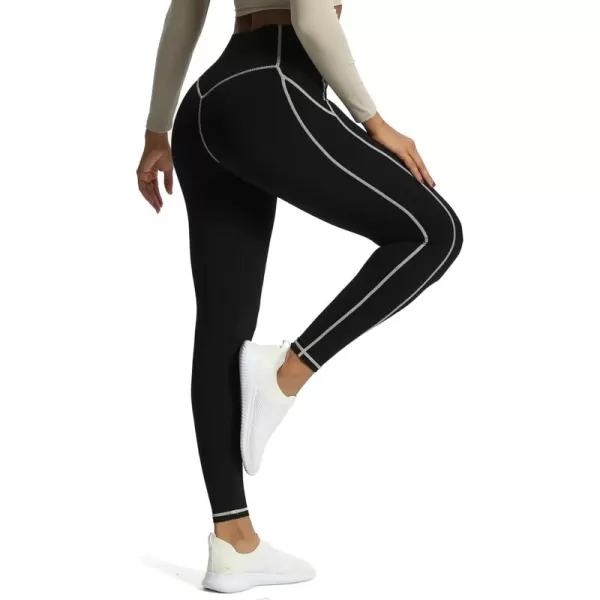 Aoxjox Workout Leggings for Women High Waisted Exercise Athletic Gym Fitness Yoga Lined Leggings 26Black Mink