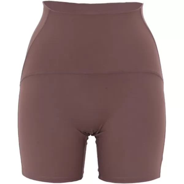 Aoxjox Scarlett Scrunch Workout Biker Shorts for Women Tummy Control High Rise Exercise Athletic Gym Running Yoga Shorts 6quotFudge Coffee