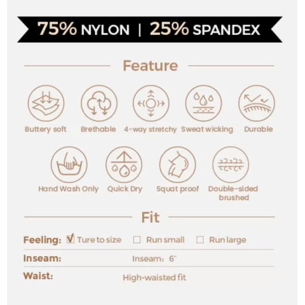 Aoxjox Scarlett Scrunch Workout Biker Shorts for Women Tummy Control High Rise Exercise Athletic Gym Running Yoga Shorts 6quotFudge Coffee