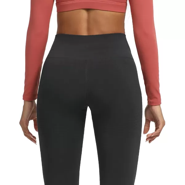 Aoxjox Seamless Legging for Women Carbon Tummy Control Workout Gym Sport Active Yoga Fitness PantsBlack
