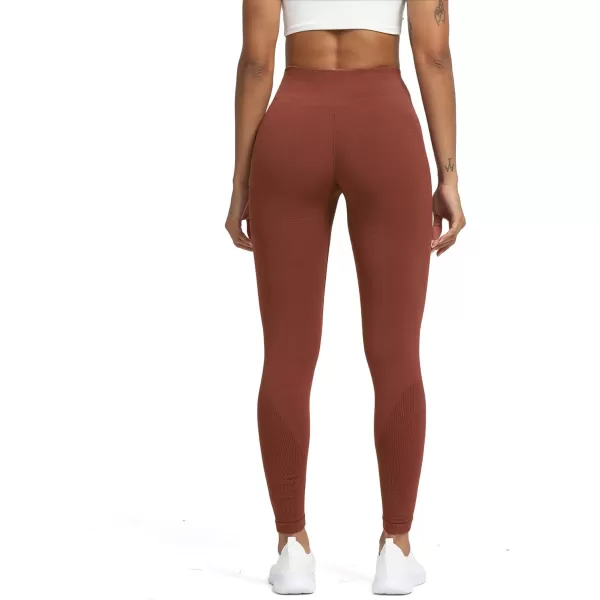 Aoxjox Seamless Legging for Women Carbon Tummy Control Workout Gym Sport Active Yoga Fitness PantsButterbrown