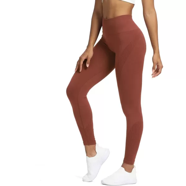 Aoxjox Seamless Legging for Women Carbon Tummy Control Workout Gym Sport Active Yoga Fitness PantsButterbrown