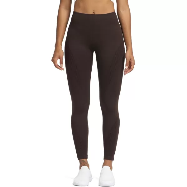 Aoxjox Seamless Legging for Women Carbon Tummy Control Workout Gym Sport Active Yoga Fitness PantsCherry Brown