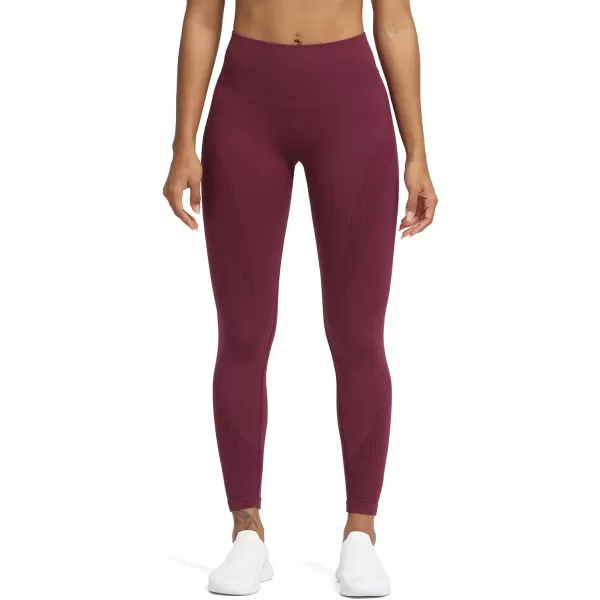Aoxjox Seamless Legging for Women Carbon Tummy Control Workout Gym Sport Active Yoga Fitness PantsGrape Red