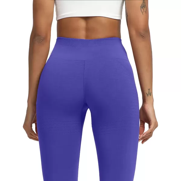 Aoxjox Seamless Legging for Women Carbon Tummy Control Workout Gym Sport Active Yoga Fitness PantsIndigo