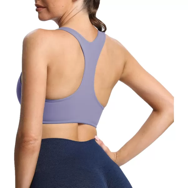 Aoxjox Womens Workout Sports Bras Fitness Backless Padded Define Sculpt Racerback Bra Yoga Crop Tank TopLazuli