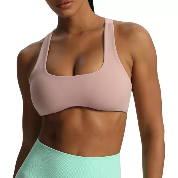 Aoxjox Womens Workout Sports Bras Fitness Backless Padded Define Sculpt Racerback Bra Yoga Crop Tank TopWoodrose