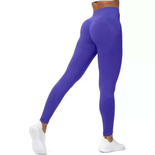Aoxjox Seamless Legging for Women Carbon Tummy Control Workout Gym Sport Active Yoga Fitness PantsIndigo