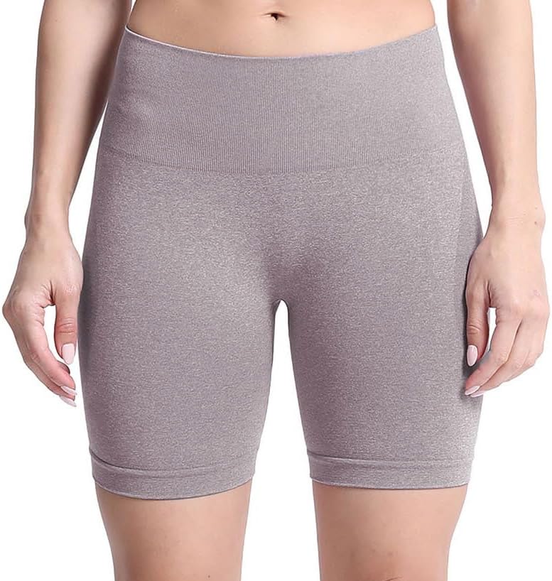 Aoxjox Contour Seamless Shorts for Women High Waist Workout Shorts Gym Biker Shorts Booty Running Yoga Shorts 5quotSatellite Marl
