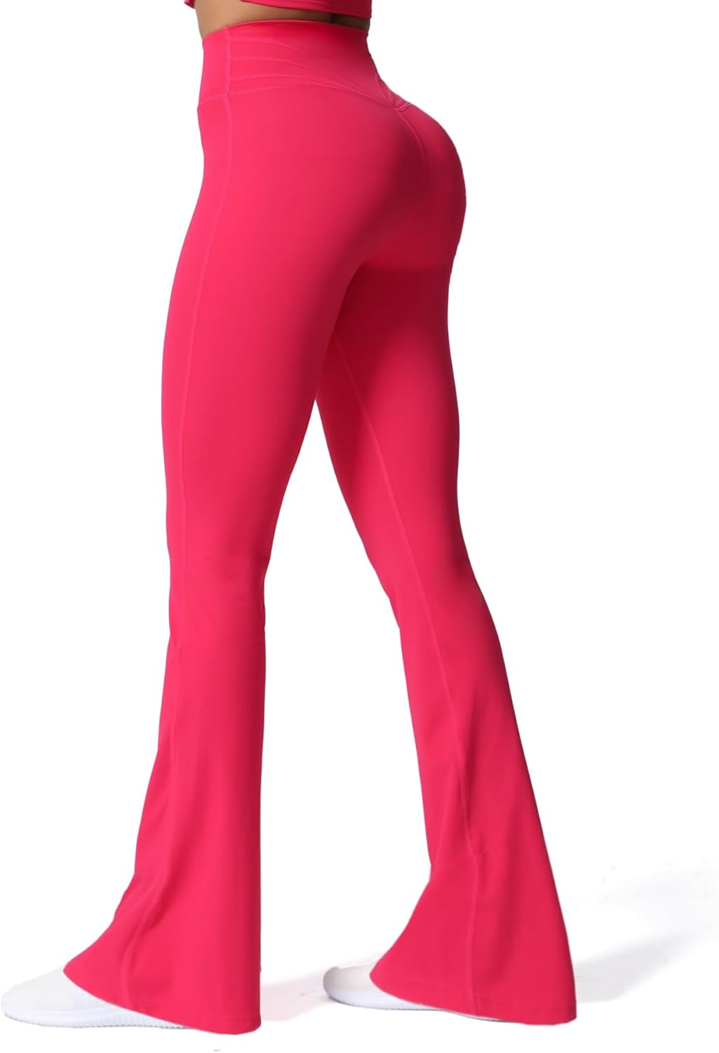 Aoxjox Flare Leggings for Women Trinity Tummy Control High Waisted Wide Leg Yoga PantsLove Potion