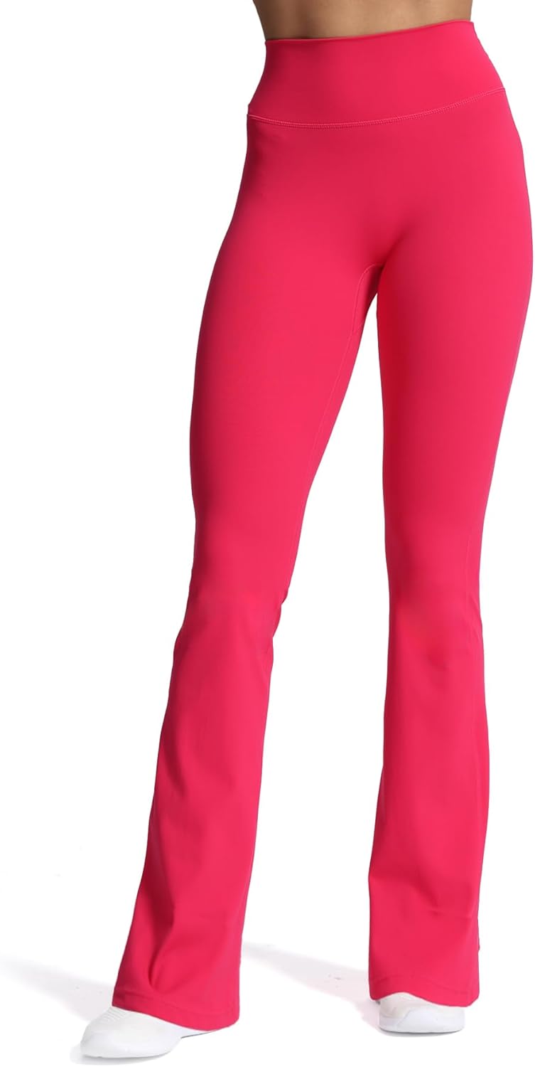 Aoxjox Flare Leggings for Women Trinity Tummy Control High Waisted Wide Leg Yoga PantsLove Potion